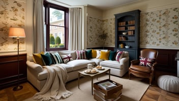 English Cottage Style Living Room